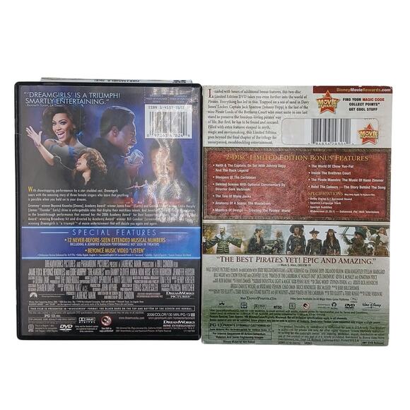 DVDs x2 Double Feature Dream Girls Pirates of the Caribbean at Worlds End Movies - Picture 2 of 10